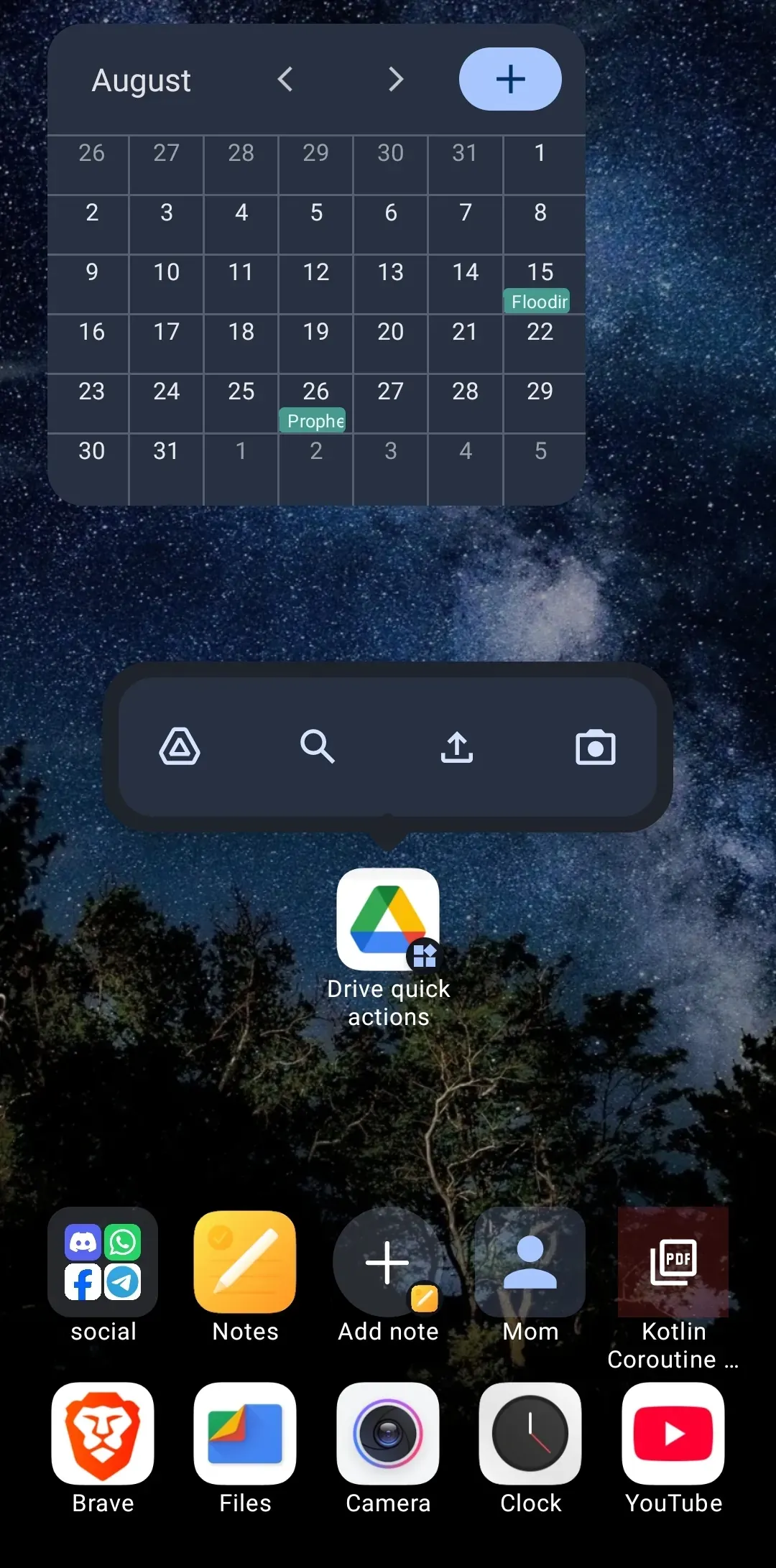 Milki Launcher Home Screen